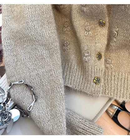 Sweet sweater jacket for women knitted cardigan    S4836