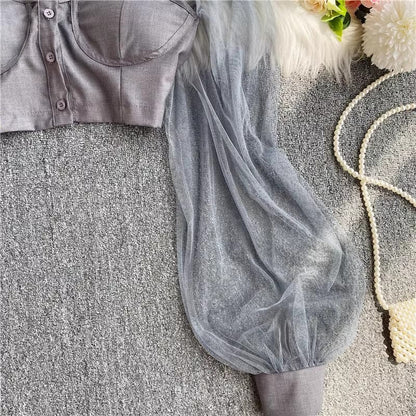 fashionable and sexy short shirt halter off-shoulneck der top for women     S4267
