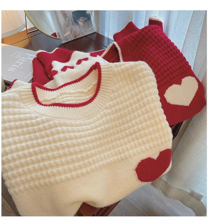Fashionable embroidered round neck sweater for women      S4887