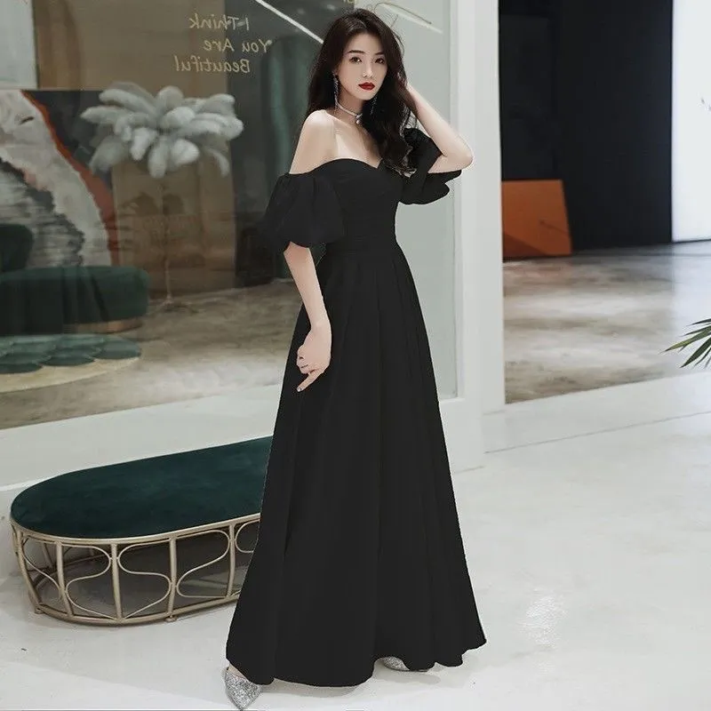New long off shoulder women bridal wedding dress prom evening party gown     S5435