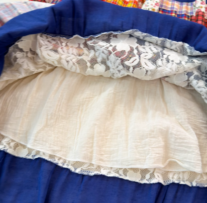 2025 dress dopamine vintage floral plaid art splicing temperament holiday suspender long skirt R0371