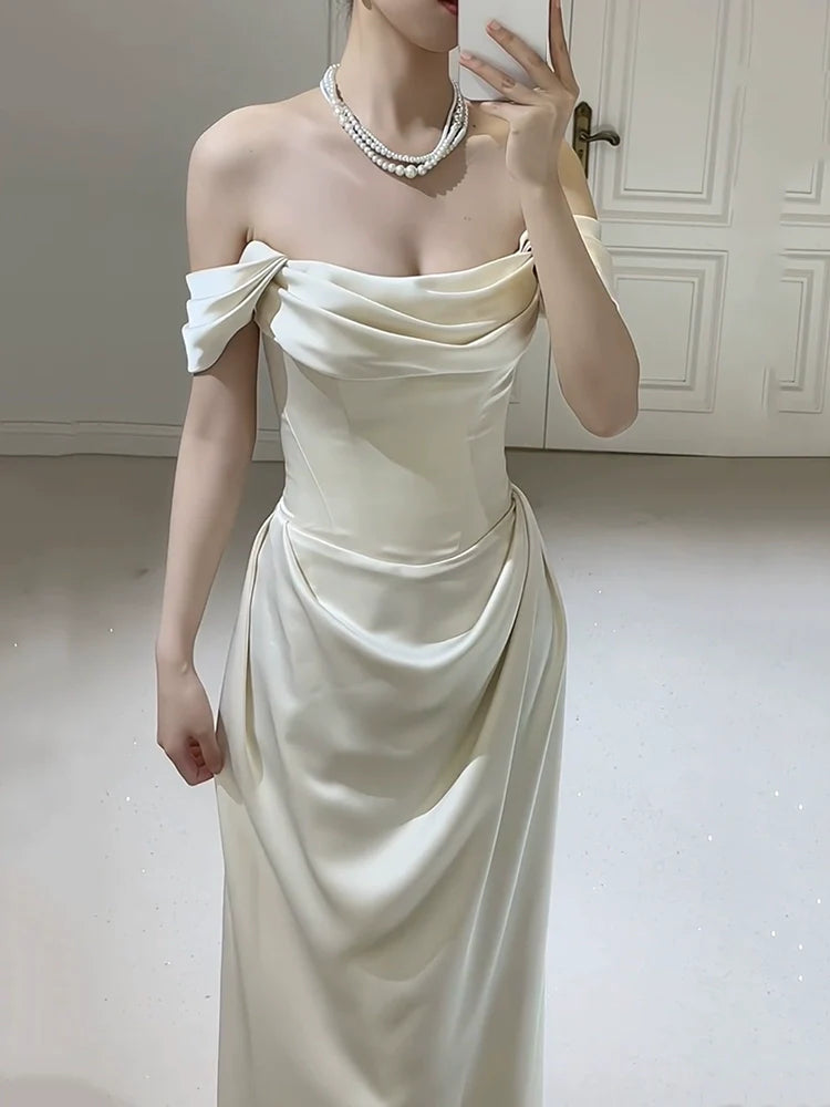 Elegant Evening Gowns Off Shoulder Long Prom Dress     S7215