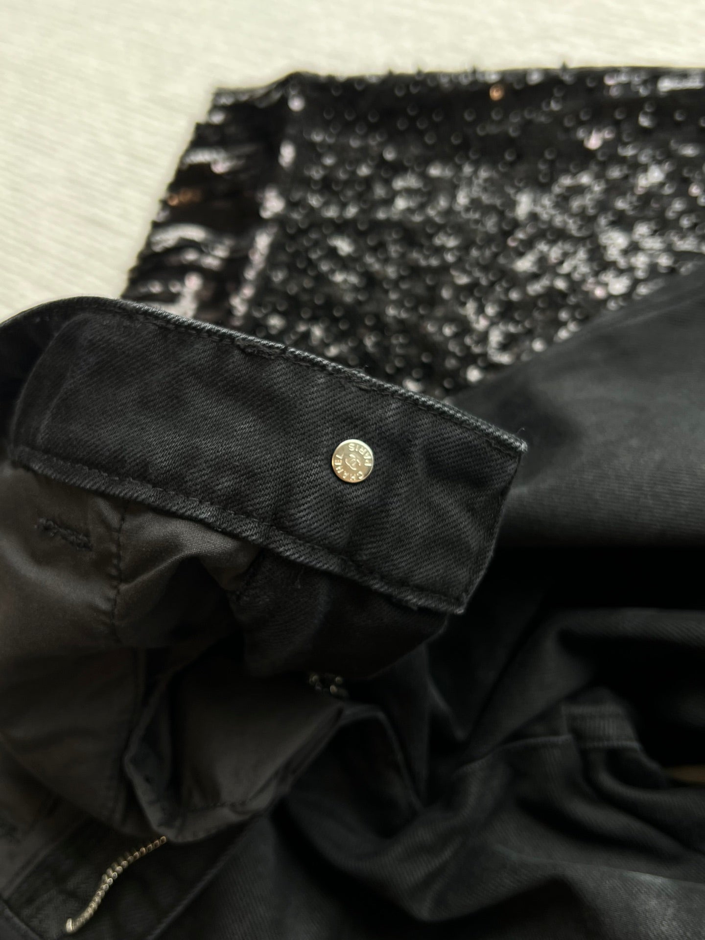 CC 25SS Wide-Leg Pants In Black Denim 277038