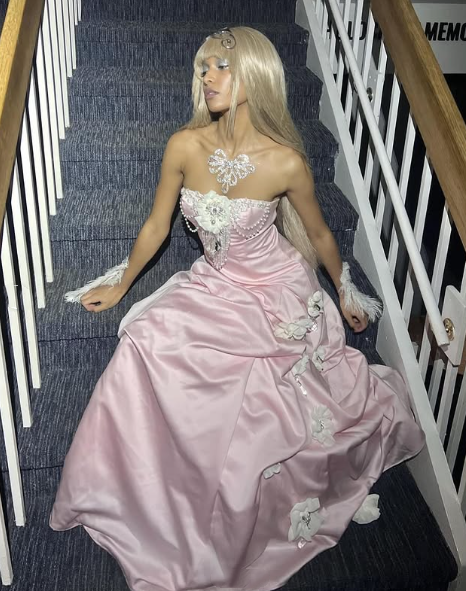 Pretty Ball Gown Strapless Pink Long Satin Prom Dresses Formal Evening Dress