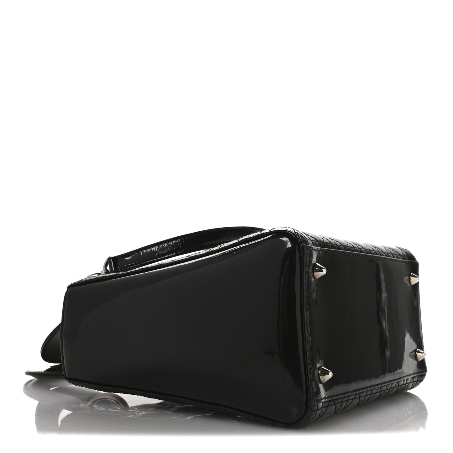 Patent Cannage Medium Lady Dior Black
