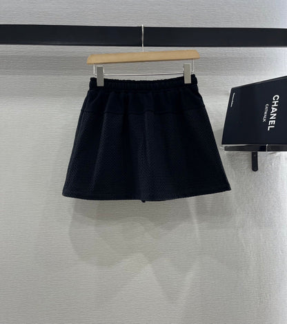 Moncle 25 Mest Vest High Waist Skirt Set Black Cotton 248974
