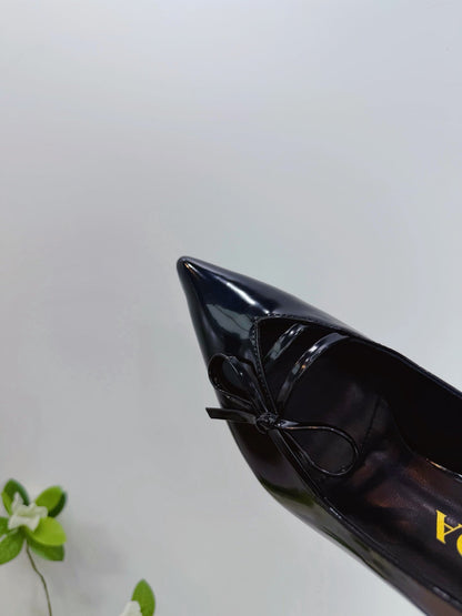 PRA 26SS High Heels Pumps 75 Black Patent Leather 592352