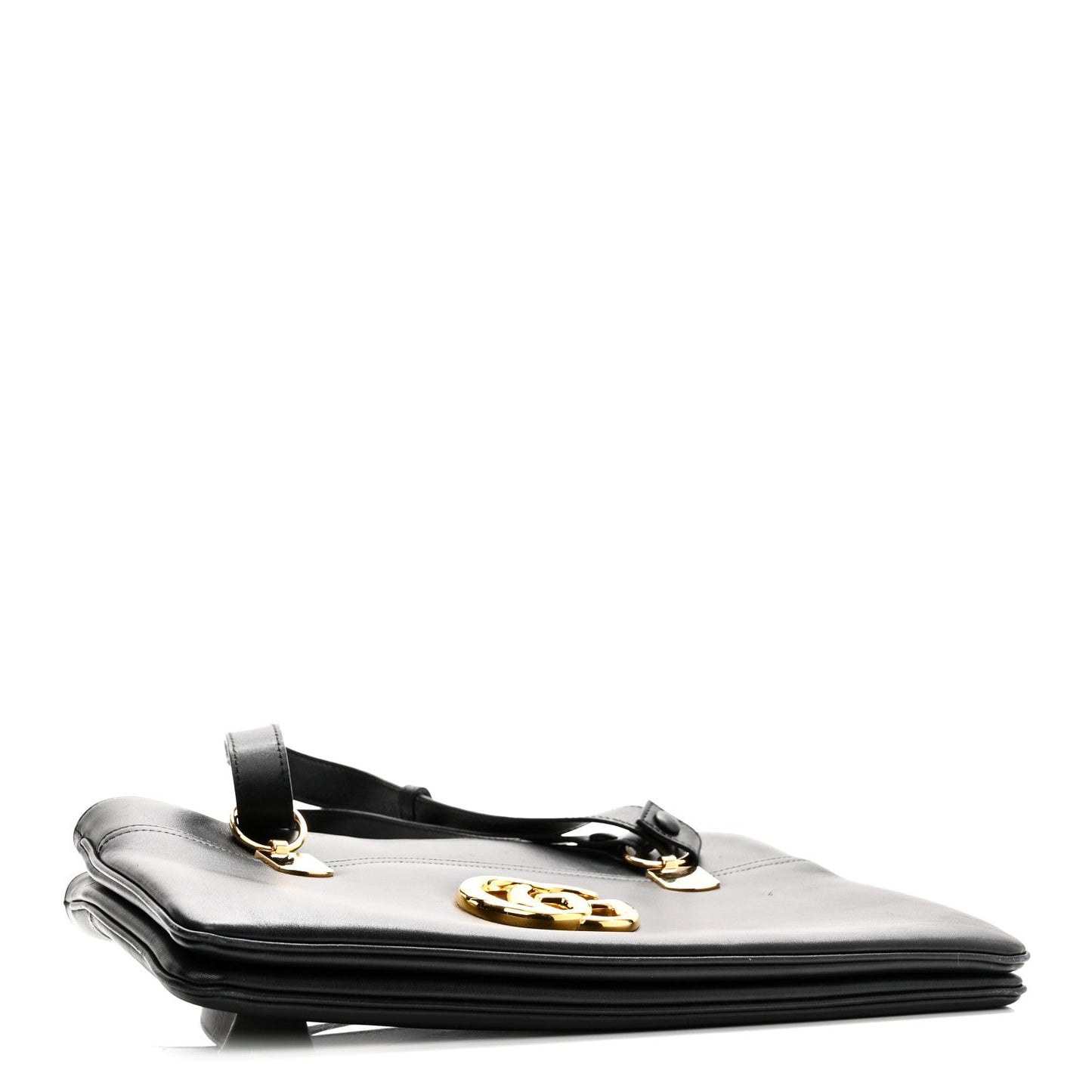 Vitello Palmellato Lux Large Arli Top Handle Bag Black