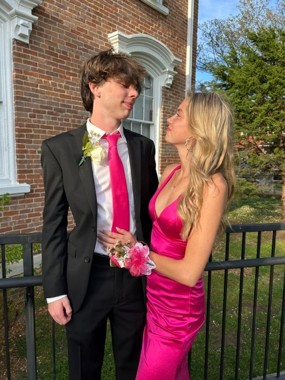 Hot Pink Long Prom Dresses Evening Party Formal Gowns cc951