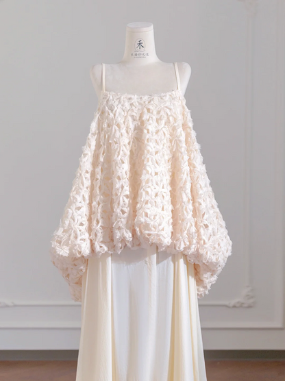 Light pink camisole loose top and long vertical skirt set, a ball gown/bridal dress R8253
