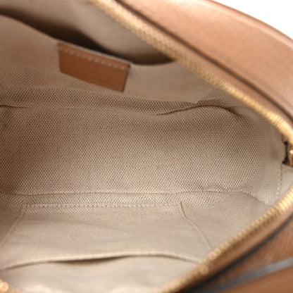 Pebbled Calfskin Small Soho Disco Bag Camelia
