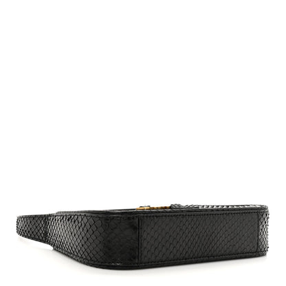 Snakeskin Le 5 A 7 Mini Hobo Black