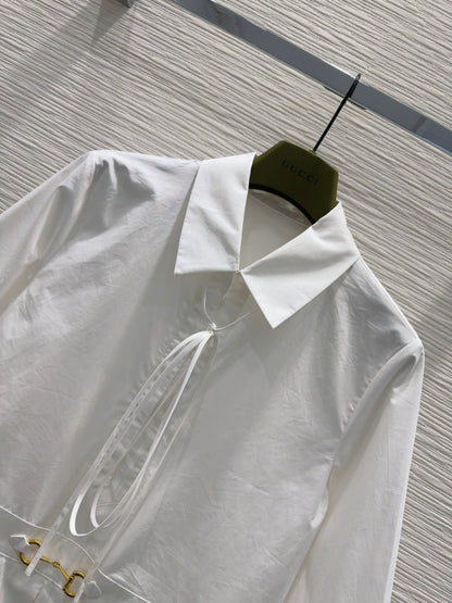 Gucci 25 Shirt Dress White Cotton