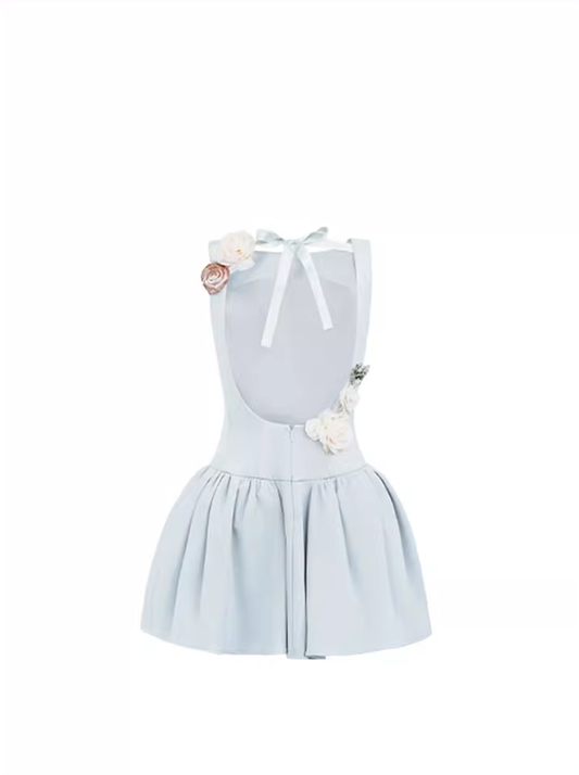 French style beautiful design backless flower tutu skirt short skirt 2025 new R3382