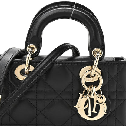 Lambskin Cannage Micro Lady D-Joy Black