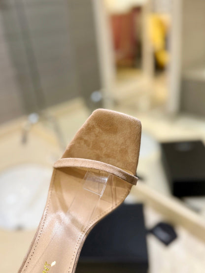 SL OPYUM SANDALS 105 CAMEL SUEDE