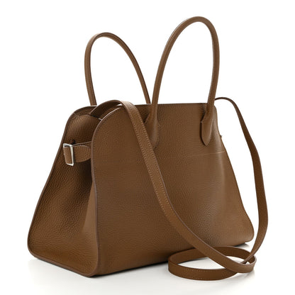 Matte Grained Calfskin Soft Margaux 12 Taupe