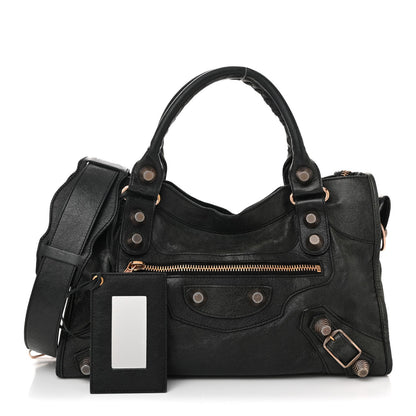 Agneau Giant 21 Rose Gold Hardware City Black