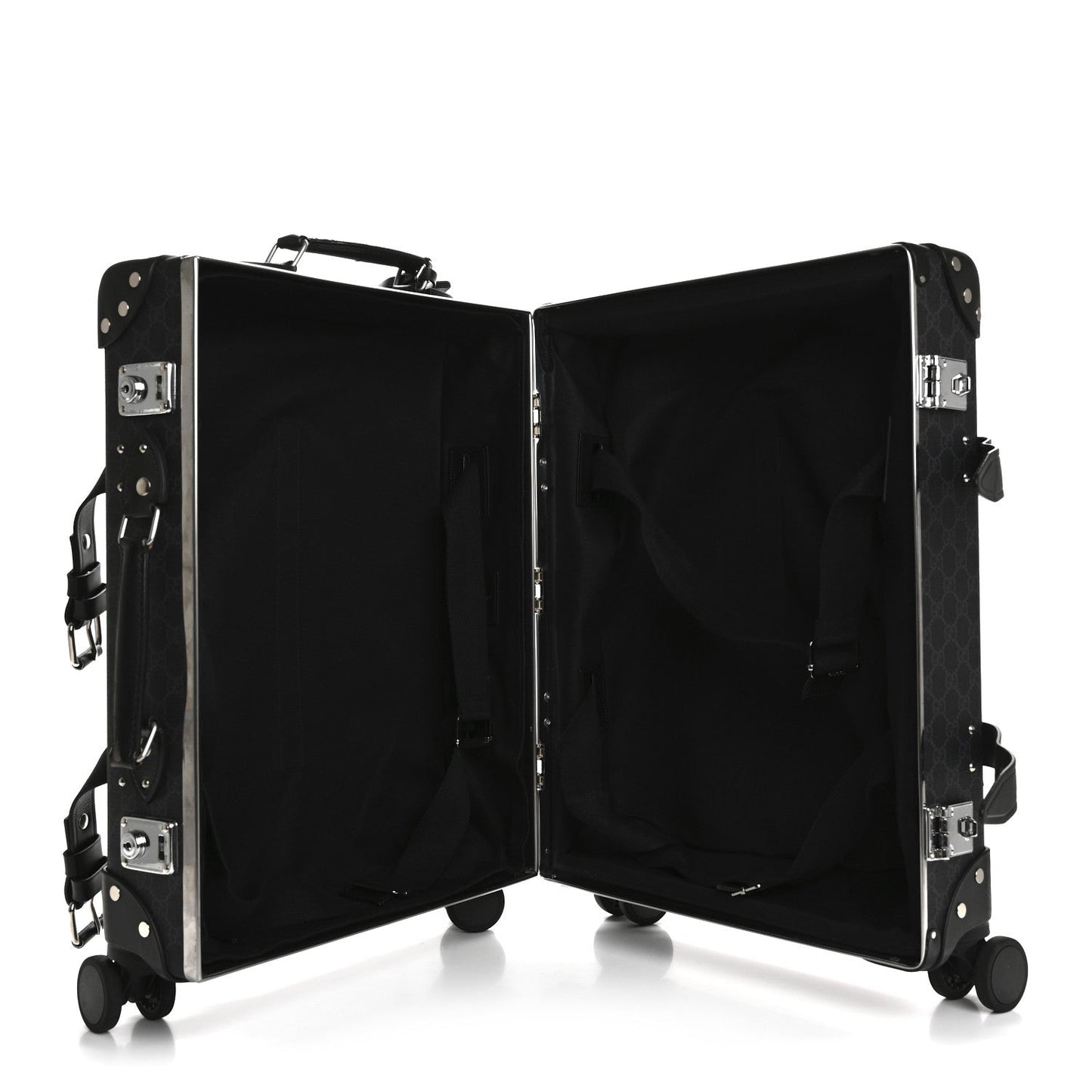 GG Supreme Monogram Globe-Trotter Carry-On Black