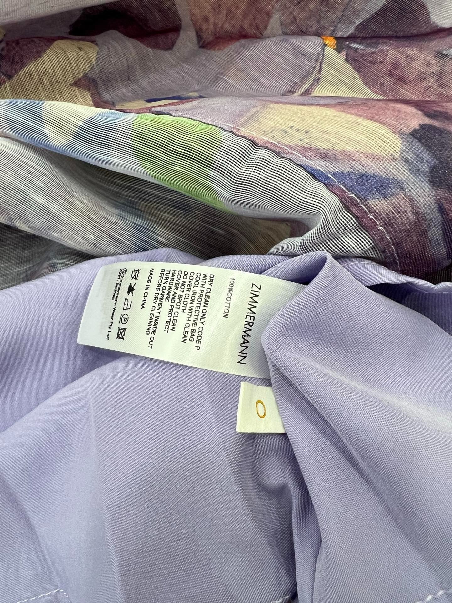 ZIMMERMANN LONG HERRINGBONE DRESS IN PLUM PURPLE 269379