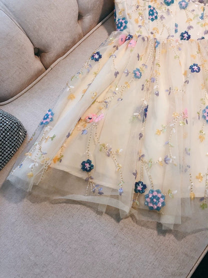 Cute Ball Gown Straps Champagne Short Tulle Homecoming Dresses 18th Birthday Outfit C2182