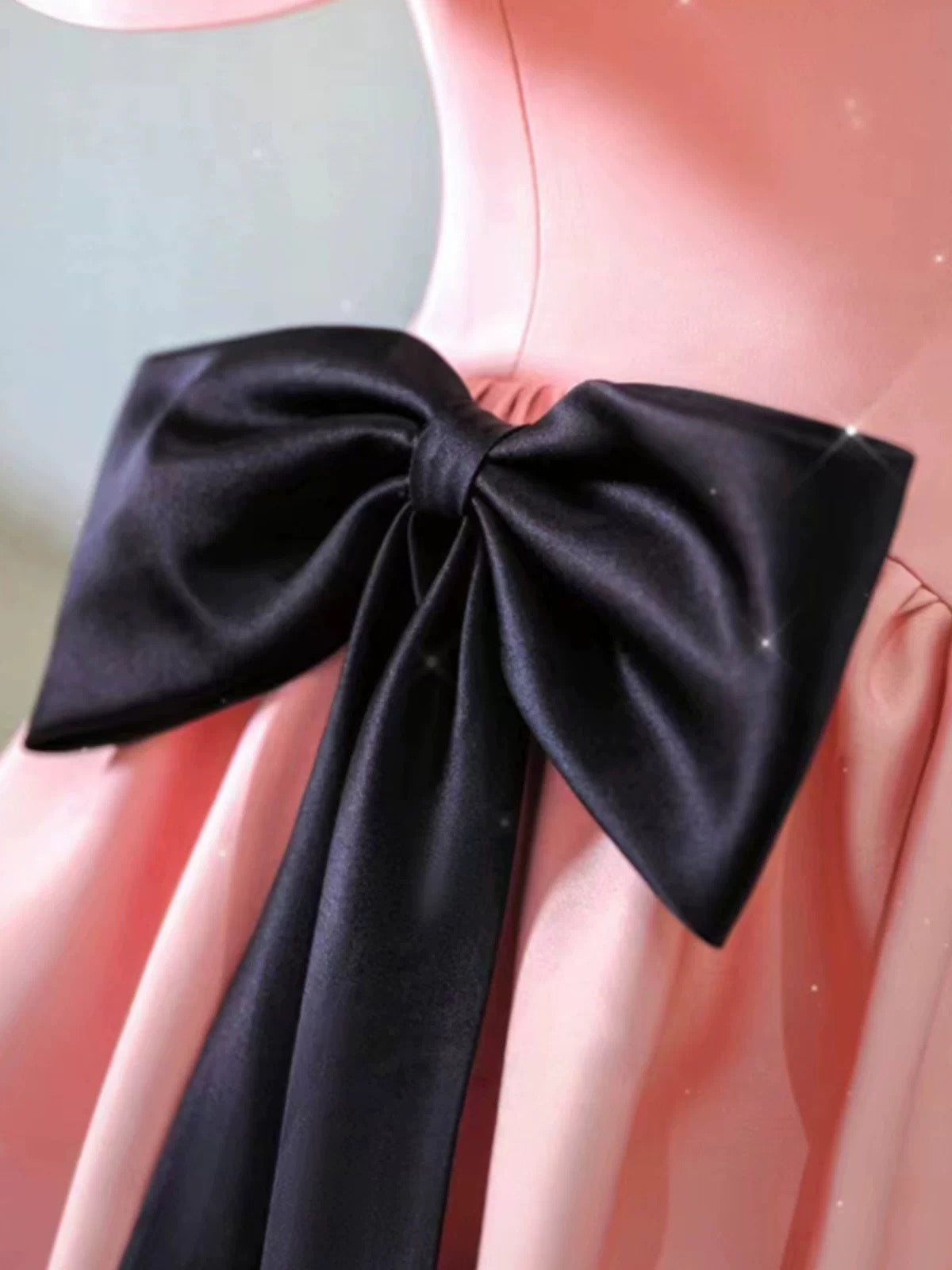 Elegant Ball Gown Off The Shoulder Pink Satin Long Prom Dress Evening Dresses C3249