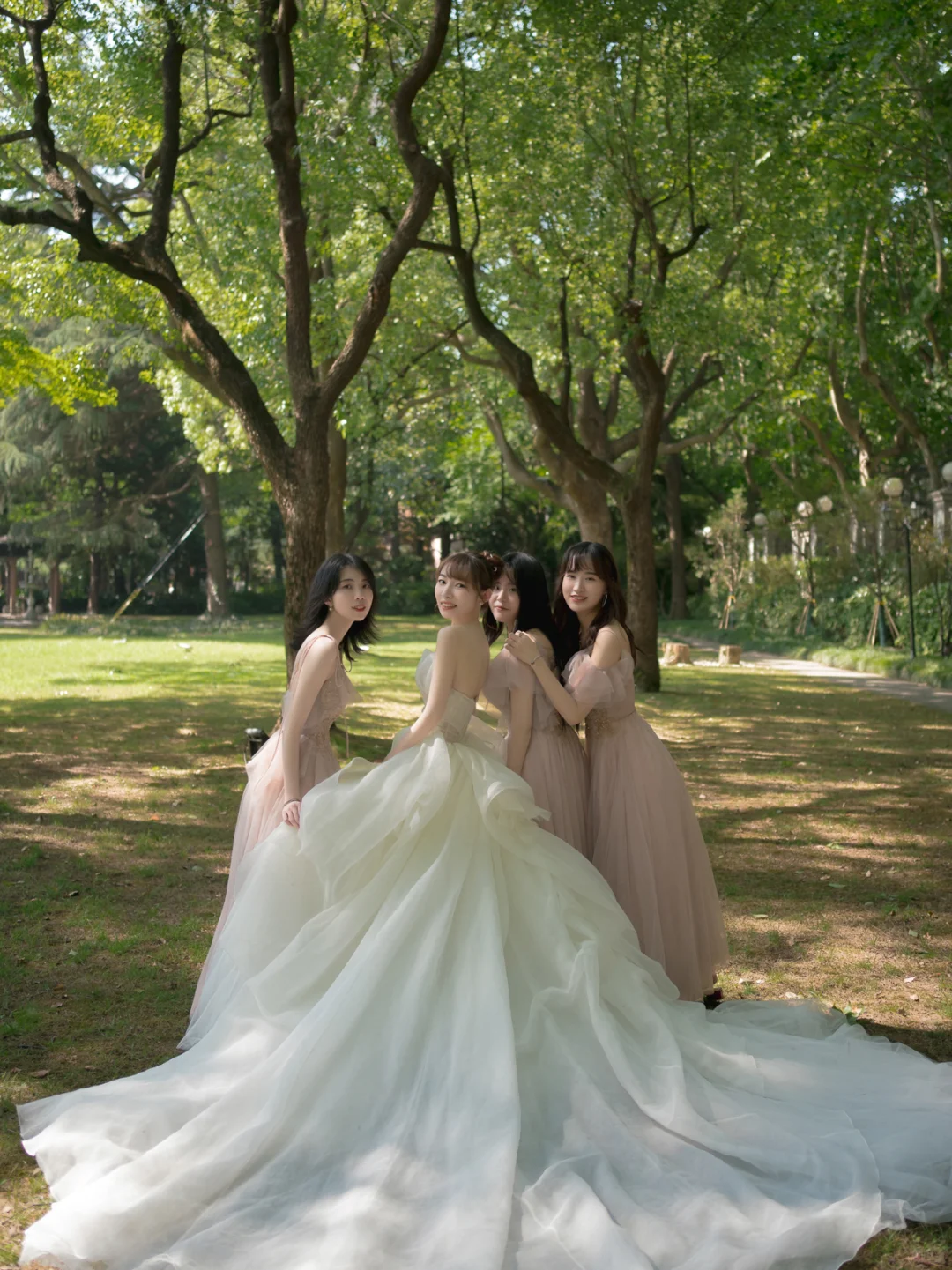 Elegant Ball Gown Strapless Satin  Long Wedding Dresses C4219