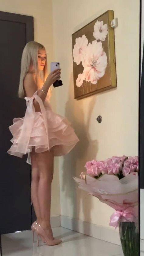 Sweet Ball Gown Off The Shoulder Satin Short Homecoming Dress 18th Birthday Outfits C4800