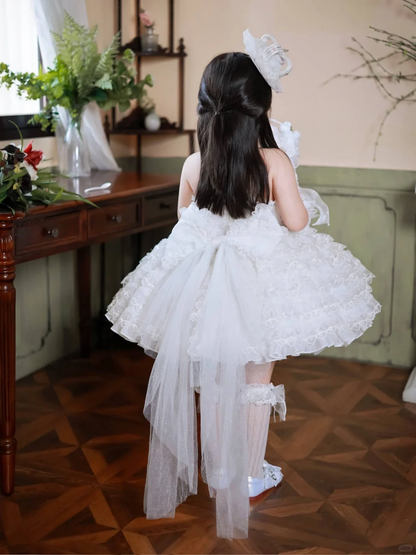 Cute Ball Gown Halter Tulle Flower Girl Dress C6099