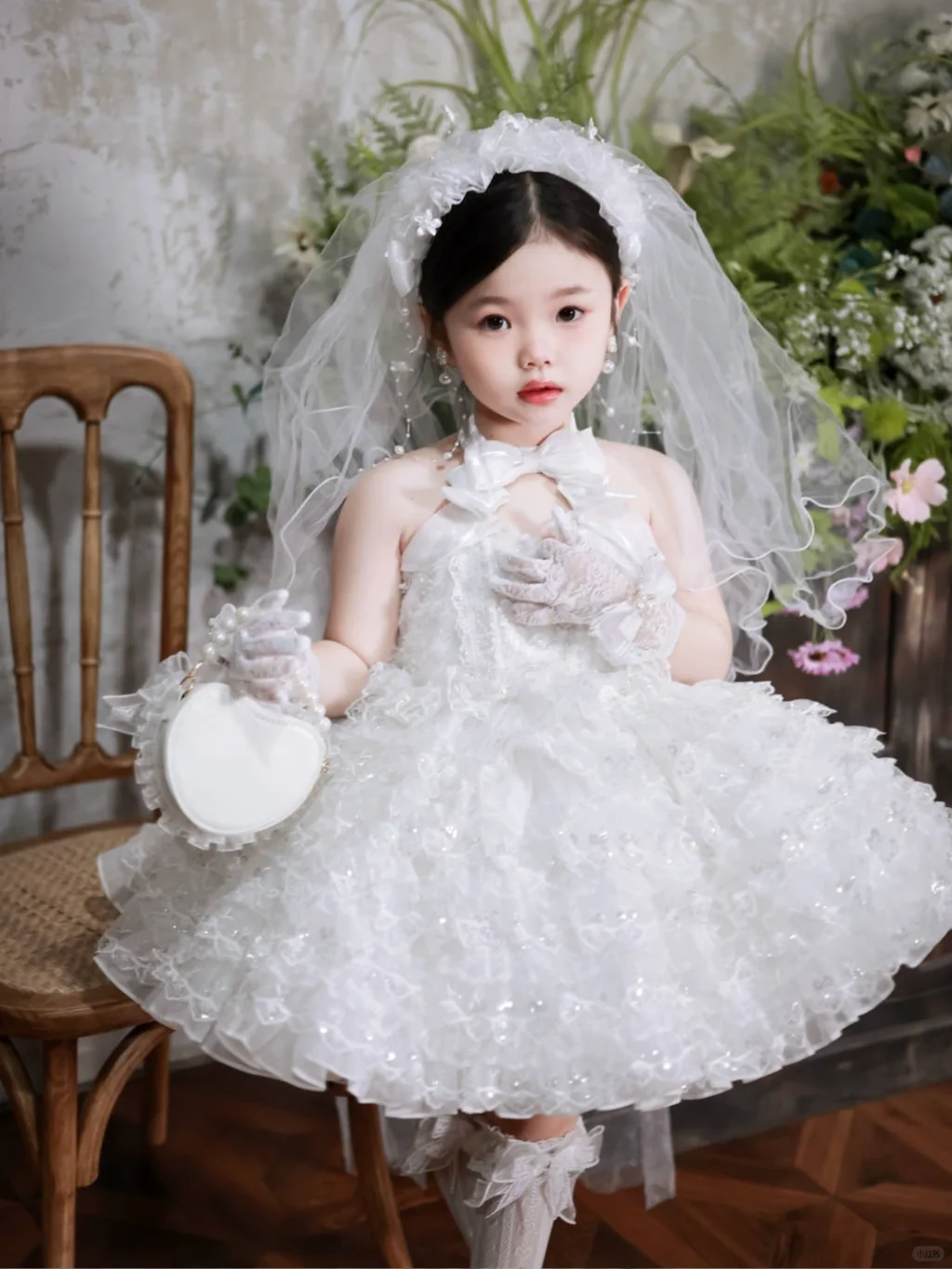 Cute Ball Gown Halter Tulle Flower Girl Dress C6099