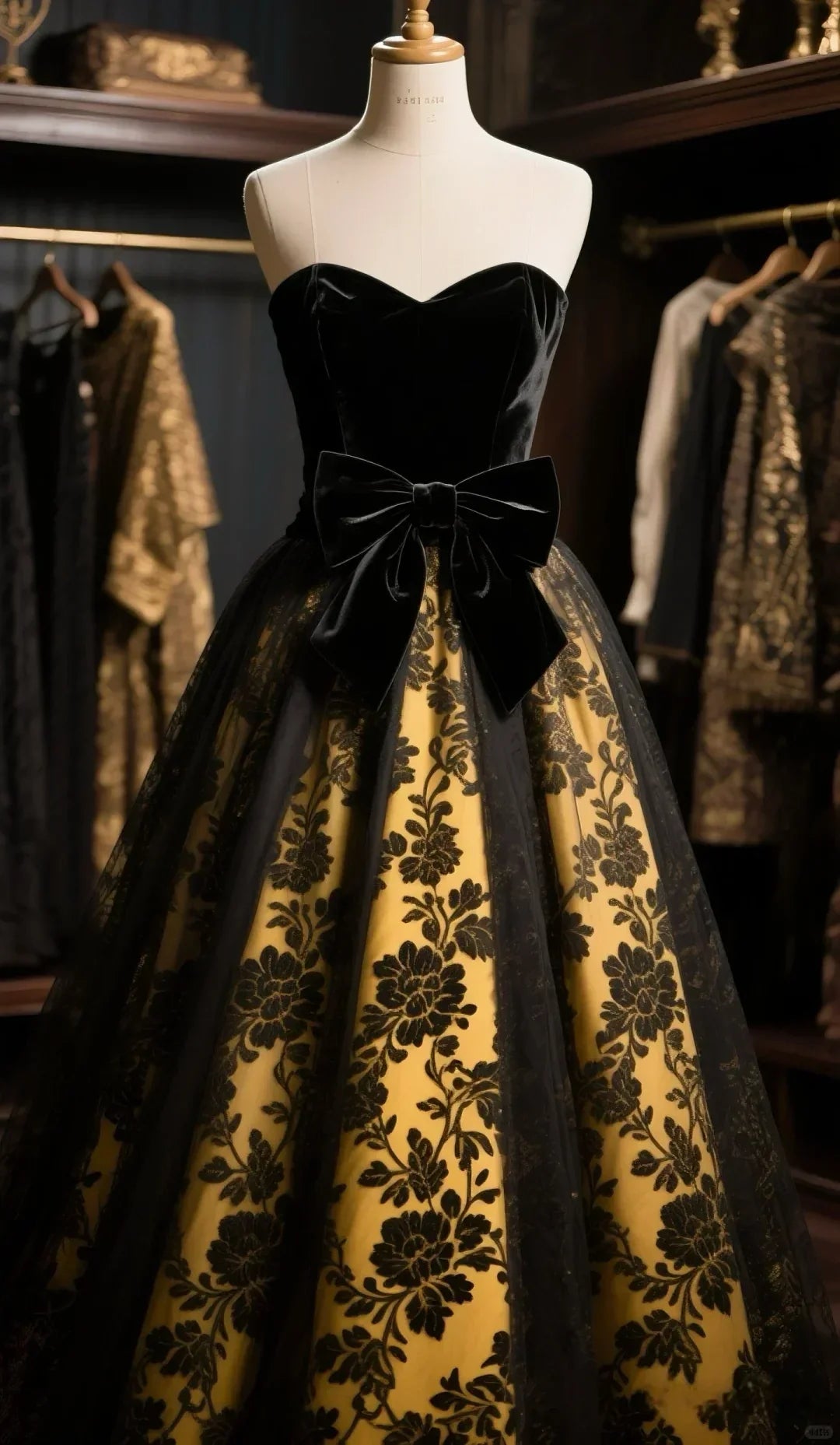 Ball Gown Sweetheart Velvet Tulle Flowers Long Prom Dress Evening Dress