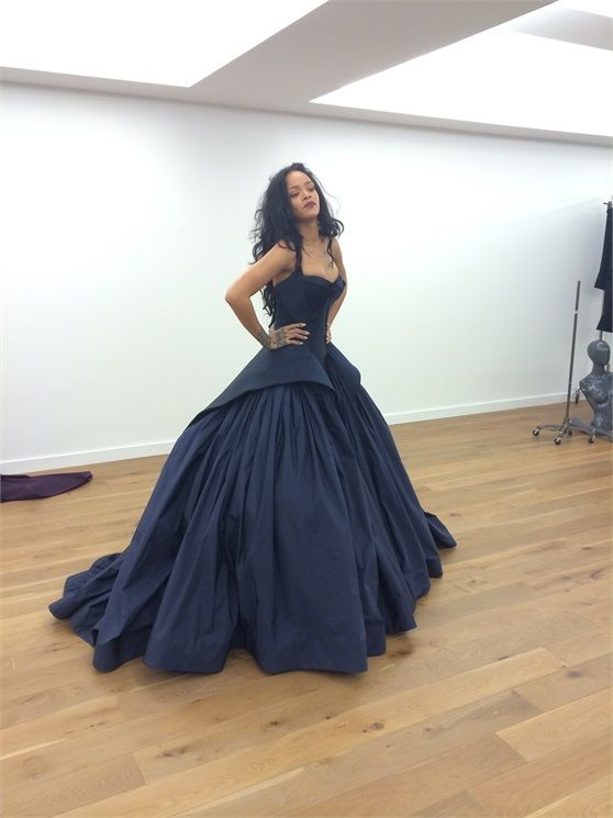Vintage Ball Gown Spaghetti Straps Satin Long Prom Dress, Evening Gown C6222
