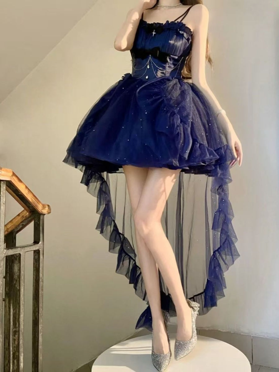 Cute French Style Ladies Fairy High Low Spaghetti Straps Tulle Gotica Formal 8th Grade Homecoming Dresses Lolita Dress Hoco Outfits Lolita Outfits DH1659