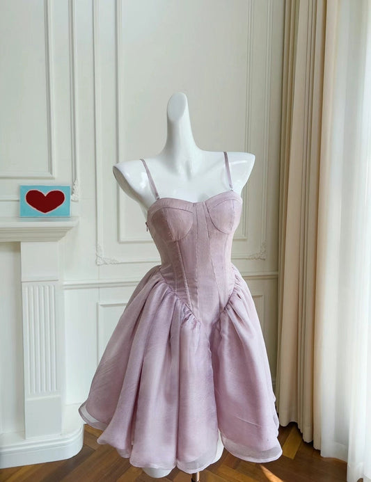 Fancy Short Hoco Dresses A line Straps Lilac Mini Blue Formal 8th Grade Homecoming Dresses Summer Middle School Homecoming Outfits DH73