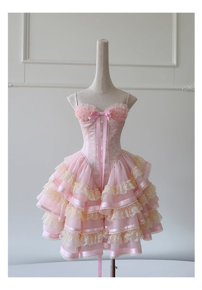 Cute Ball Gown Spaghetti Straps Pink Short Homecoming Dress Summer Middle School Formal 8th Grade Hoco Dresses Summer Homecoming Outfits DH89
