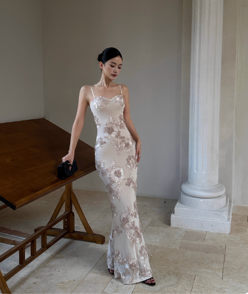Fashion  Sheath Long Prom Dresses Spaghetti Straps Christmas Dresses Sleeveless Evening Dresses DP04489