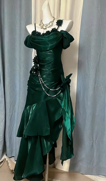 Chic Navy Blue Long Prom Dress Satin Straps Sheath Evening Dress Sleeveless Birthday Dress DP04996