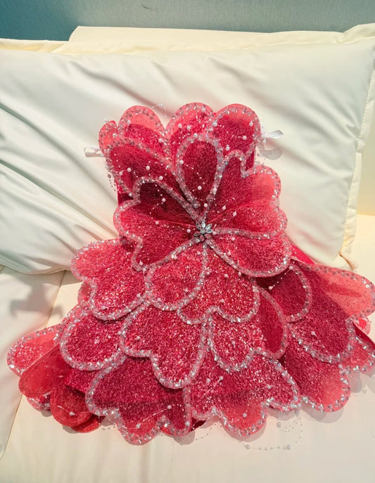 Fashion Hot Pink Short Birthday Dress Strapless Prom Dress A-Line Tulle Party Dress DP05312