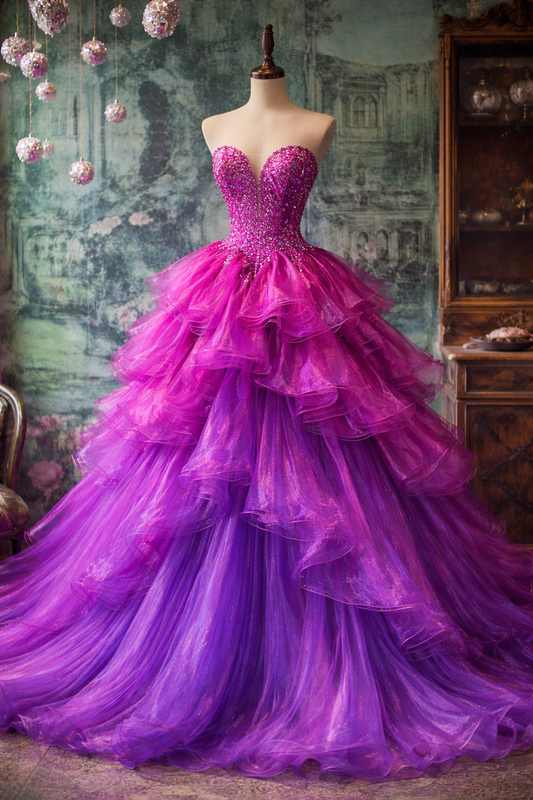 Gorgeous Pink Quinceanera Dress Sweetheart Ball Gown Tulle Sweet 16 Dress Sleeveless Birthday Dress DP05405
