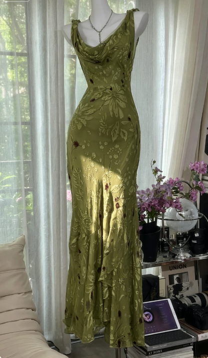 Elegant Straps Sheath Chiffon Long Evening Dress Blue Wedding Guest Dress DP05461