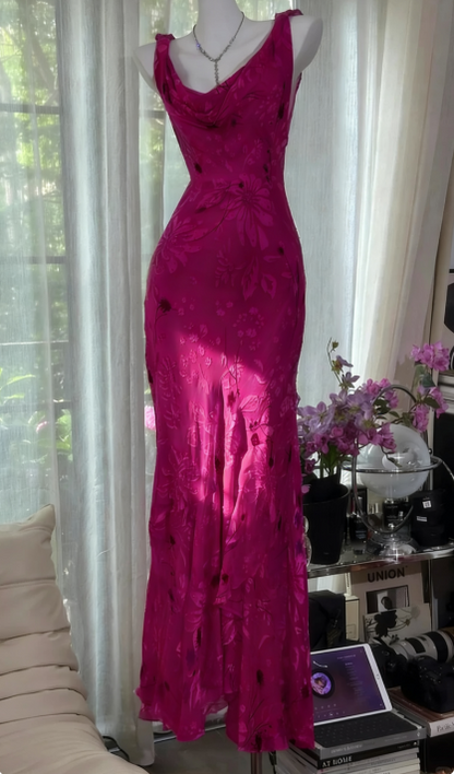 Elegant Straps Sheath Chiffon Long Evening Dress Blue Wedding Guest Dress DP05461