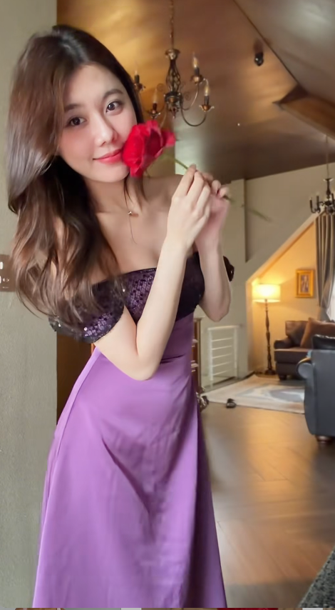 Fairy Purple Birthday Dress Satin Evening Dress Sheath Long Evening Dress DP05466