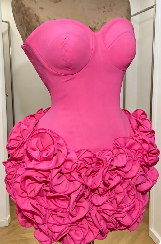 Chic Hot Pink Birthday Dress, Sweetheart Sheath Cocktail Dress Satin Homecoming Dress DP05789
