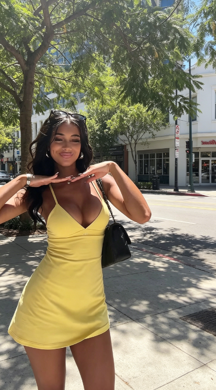 Fashion Spaghetti Straps Short Summer Dress Satin Sheath Beach Party Dress Sleeveless Yellow Birthday Dress DP05820