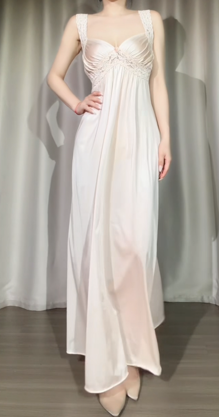 Elegant Straps Sheath  Satin Long Evening Dress Light Champagne Prom Dress DP05914