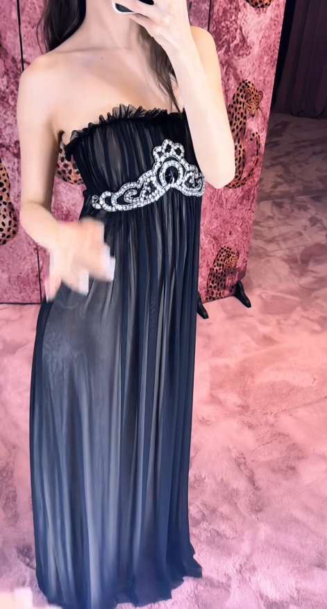 Elegant Sheath Chiffon Black Mother of Bridal Dress DP06027