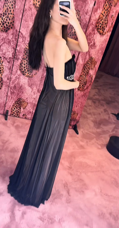 Elegant Sheath Chiffon Black Mother of Bridal Dress DP06027