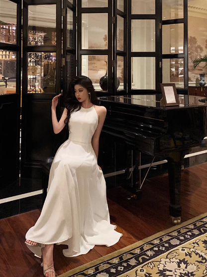 Elegant A Line White Sleeveless 23rd Birthday Dress Party Gown Birthday Outfits Birthday Dress Ideas For Women DP1411