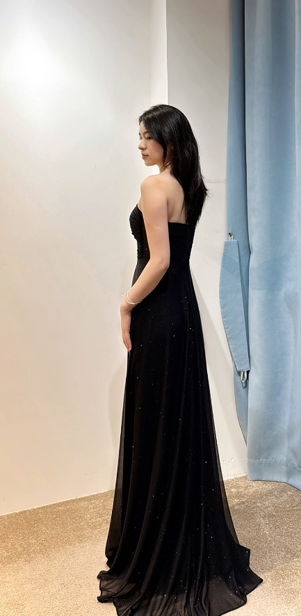 Elegant Sweetheart Neck Sheath Long Prom Dresses Sleeveless Satin Evening Dresses DP3960
