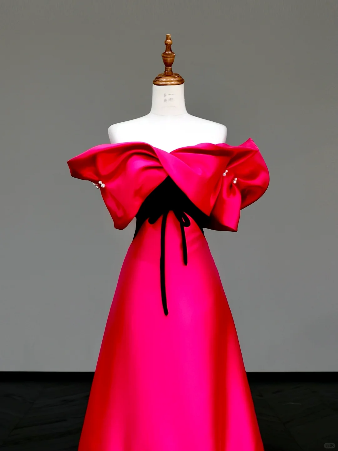 Gorgeous Ball Gown Off The Shoulder Hot Pink Satin Long Prom Dress Party Dress Graduation Dresses DP801